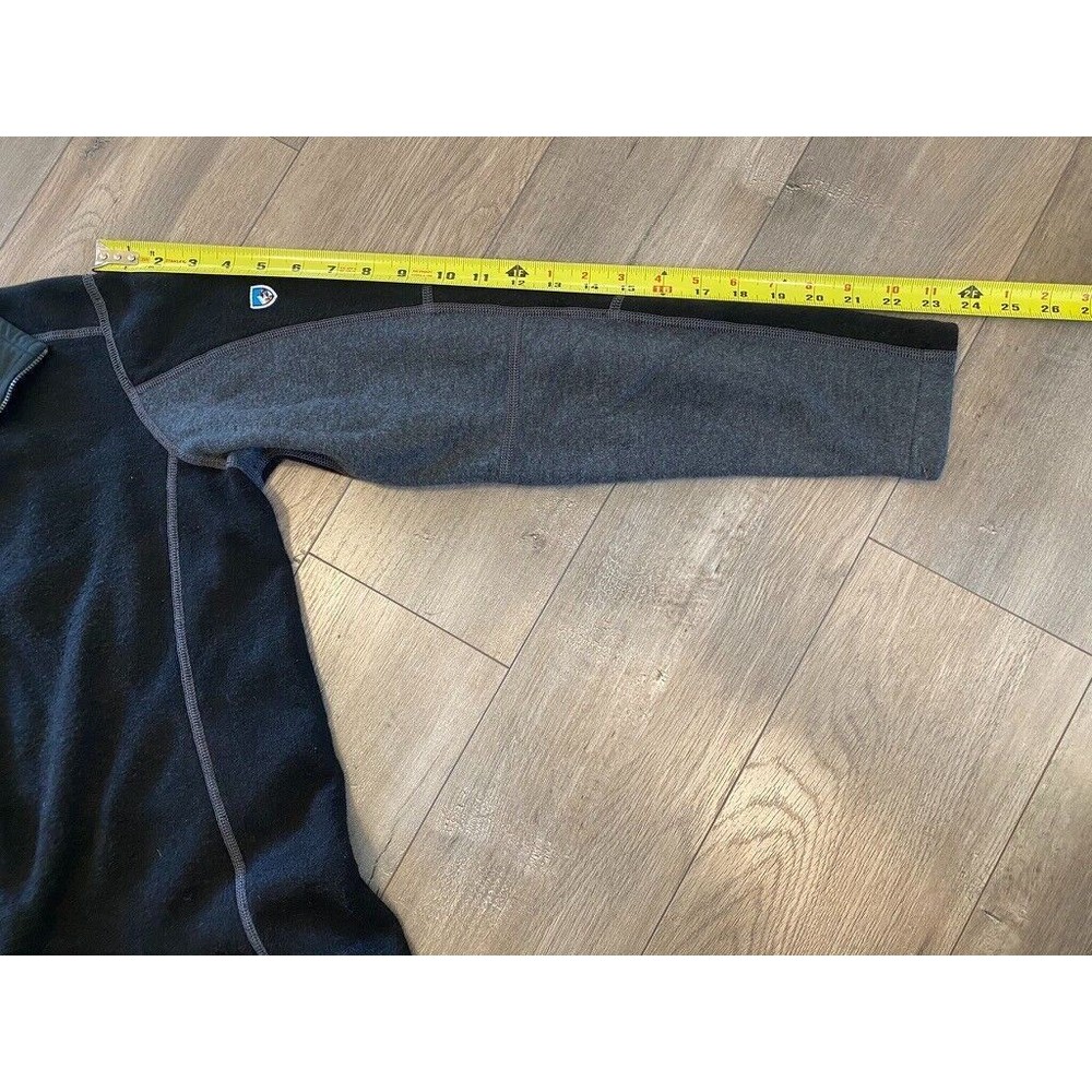 Kuhl Revel Fleece 1/4 Zip Pullover Sweater Men's Size Small Dark Brown Jacket - Picture 8 of 10